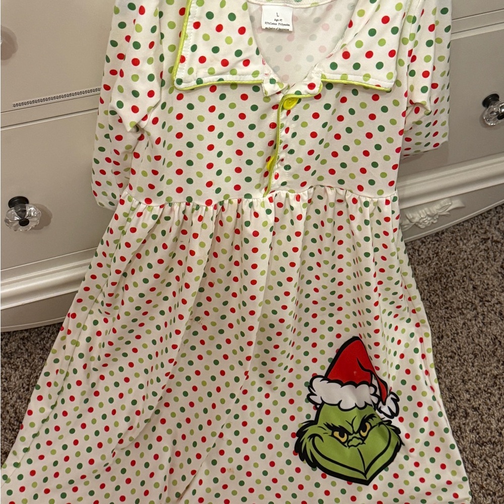 Polka Dot Grinch Nightgown